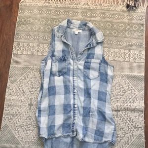 LIGHTEEIGHT PLAID CUTOFF